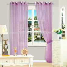 Home decorador jacquard sheer tecido cortinas de papel de arroz